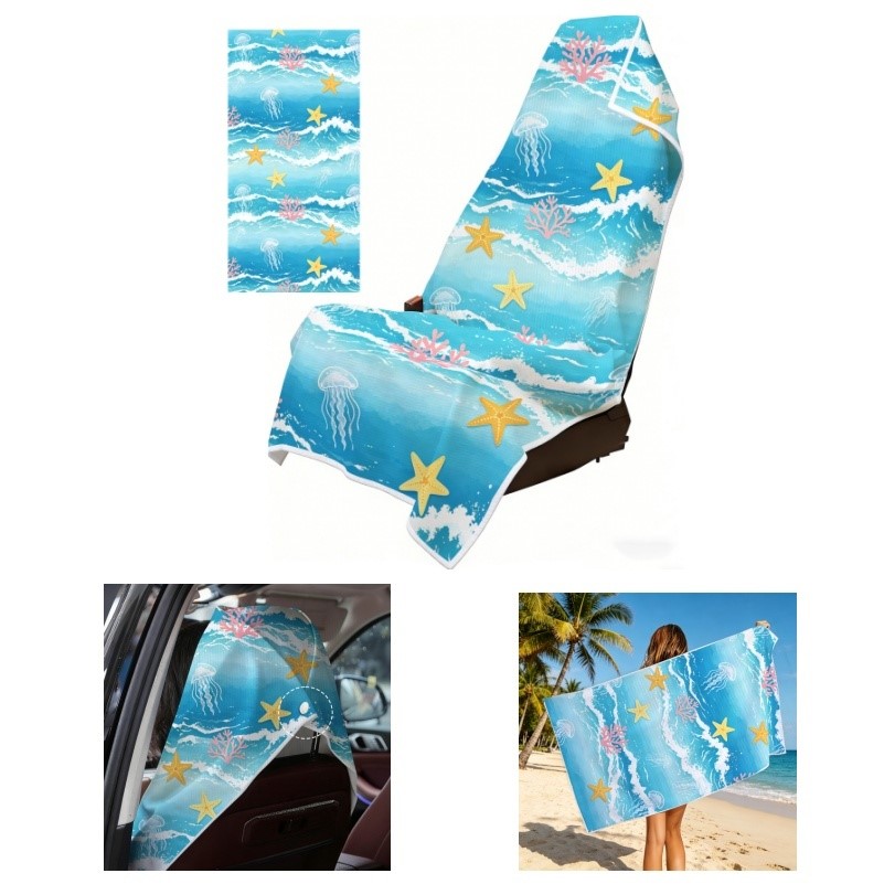 2-in-1 Microfiber Towel Car Seat Cover