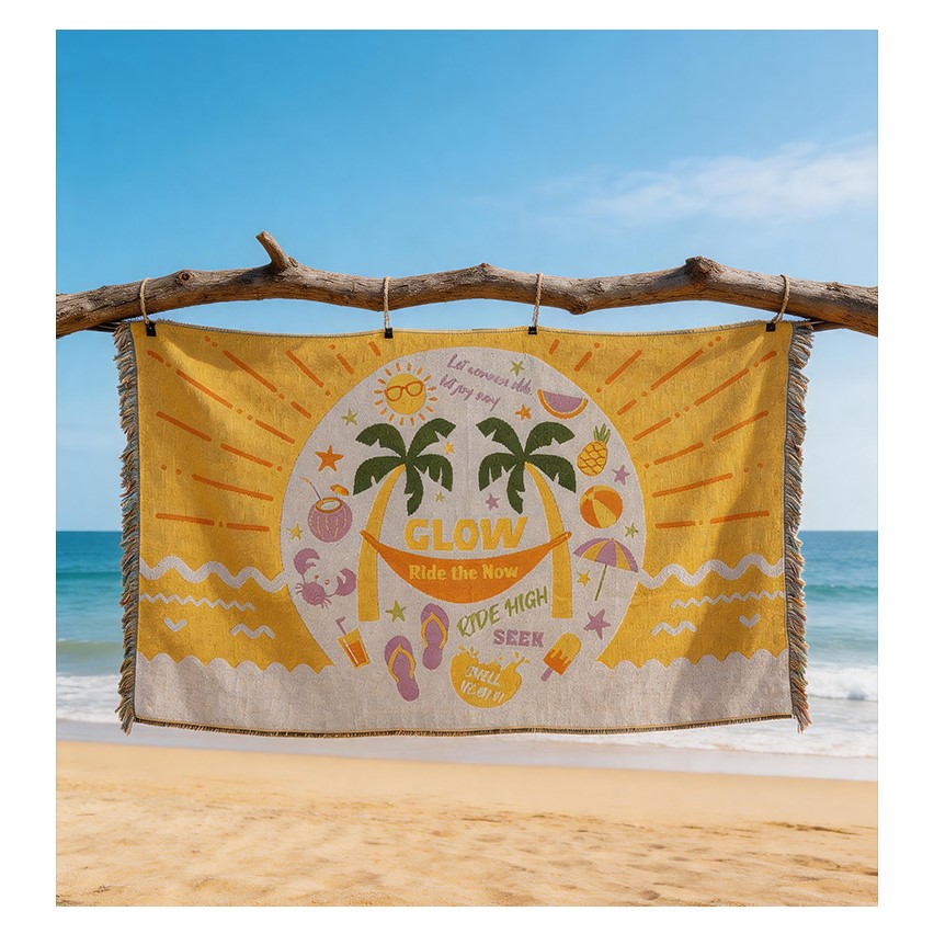 Heavyweight Cotton Jacquard Beach Towel