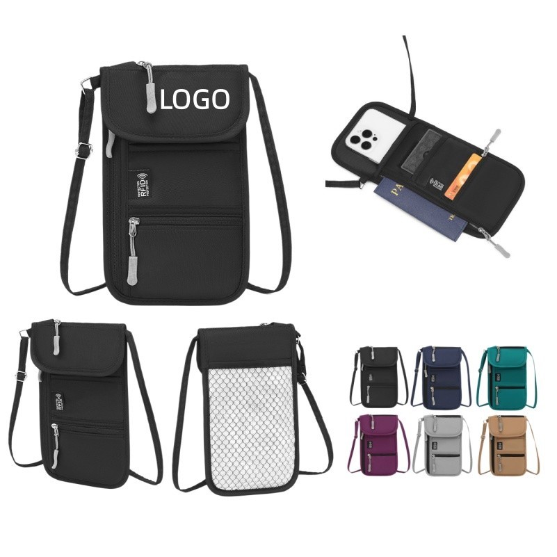 RFID Blocking Ripstop Passport Neck Wallet