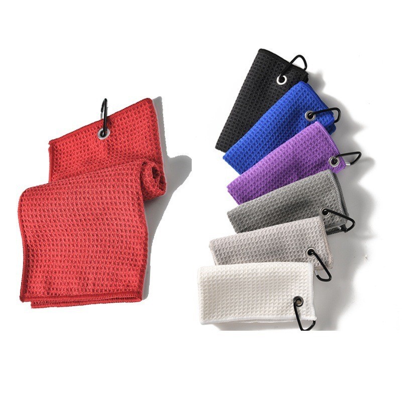 Sublimated Carabiner Microfiber Golf Towel