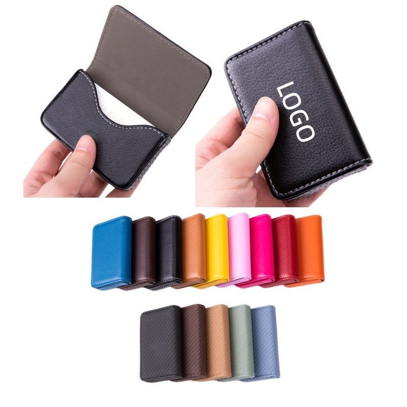 Portable Leather Business Card Holder