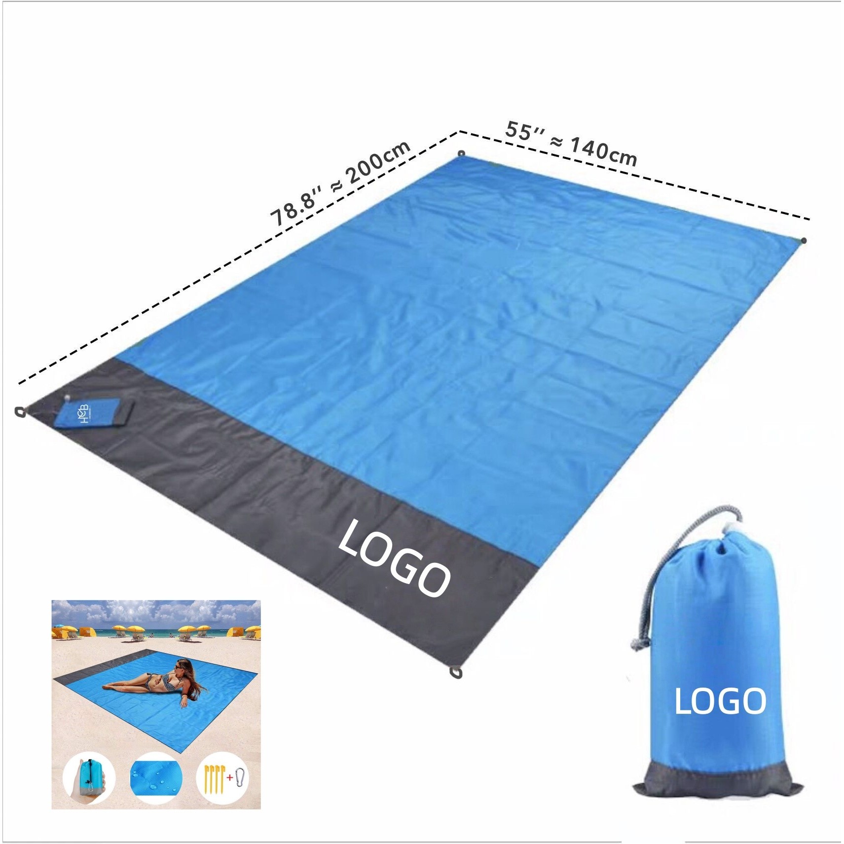 Foldable Portable Waterproof Picnic Beach Blanket