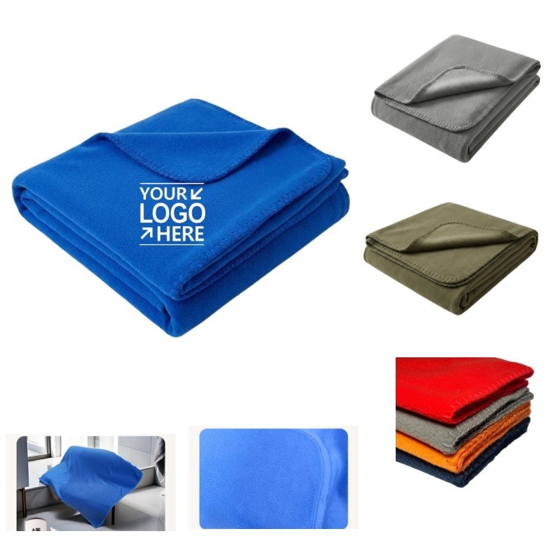 Double-Sided Fleece Throw Blanket