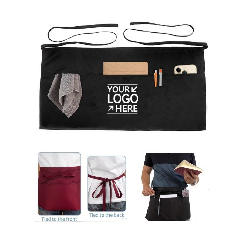 Three-Section Pocket Waist Apron