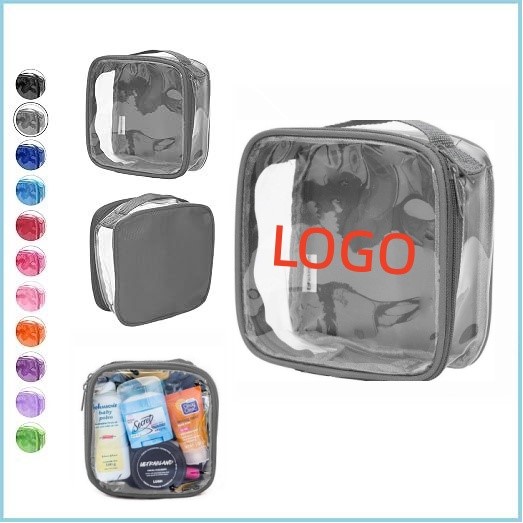 Clear Vinyl Travel Toiletry Bag