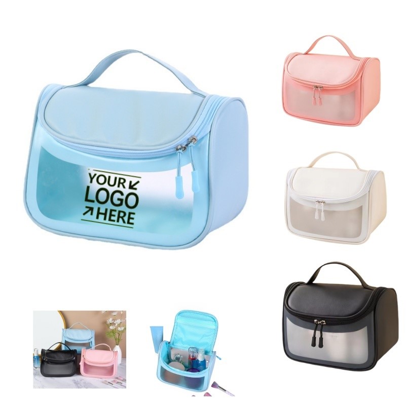 Semi-Transparent Water-Resistant Travel Toiletry Bag