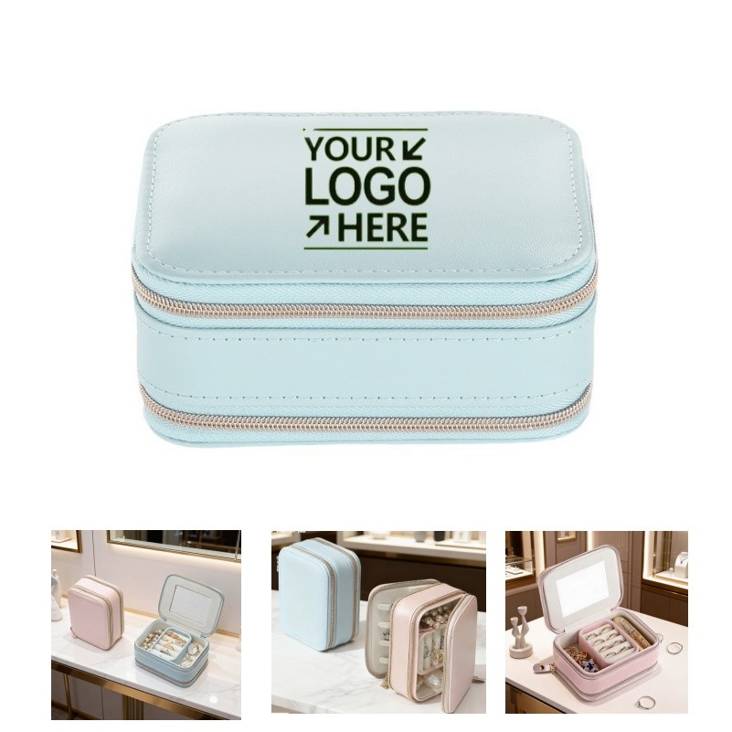 Mini Jewelry Box W/Makeup Mirror