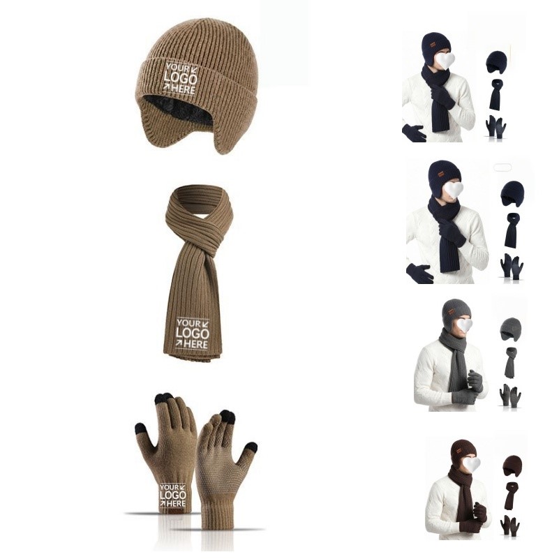 Winter Set Gloves Hat Scarf
