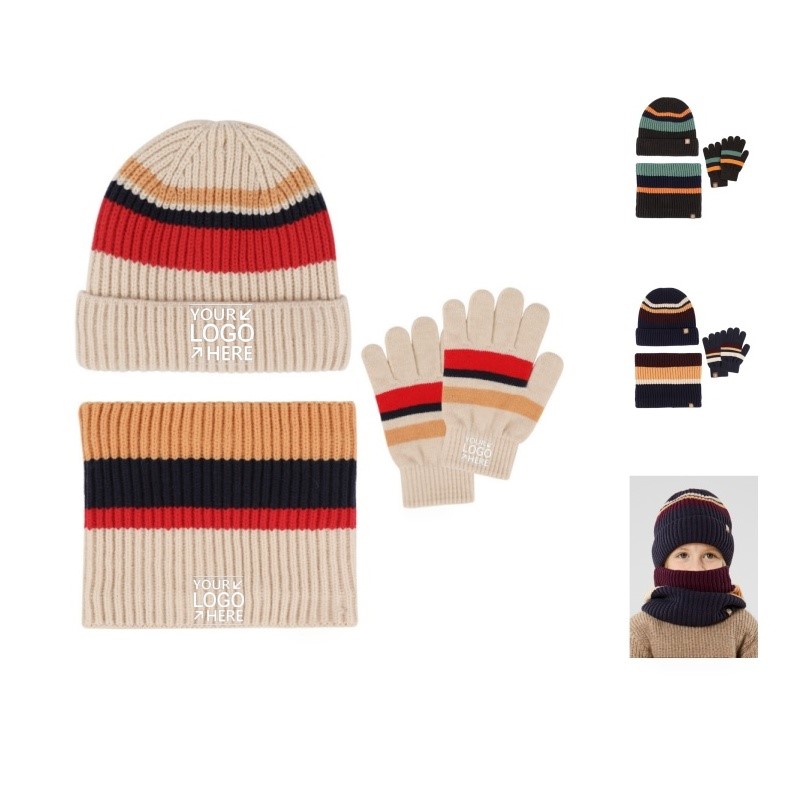 Kids Hat Scarf Gloves Set