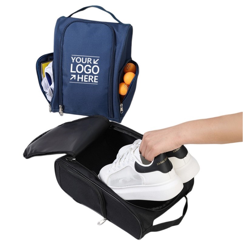 Multi Compartment Sports Shoe Storage Bag with Side Pockets