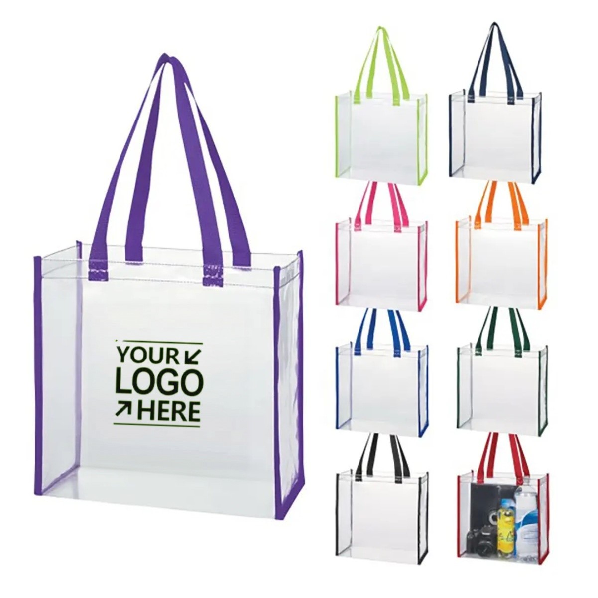 PVC Clear Stadium Tote Bag