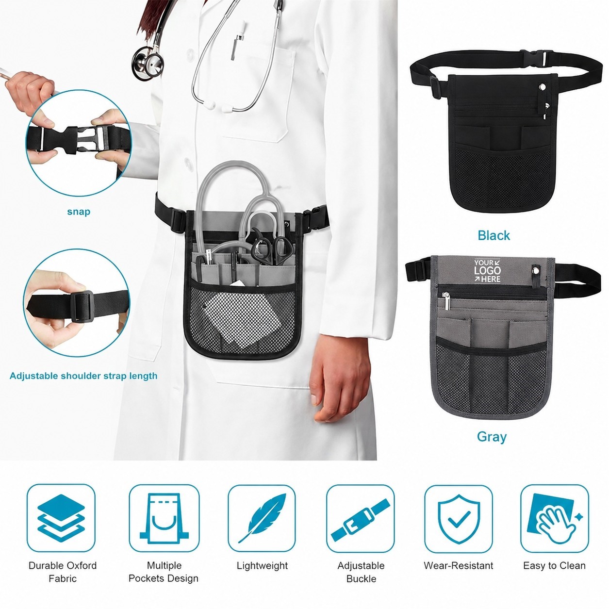 Medical Supply Waist Organizer Bag