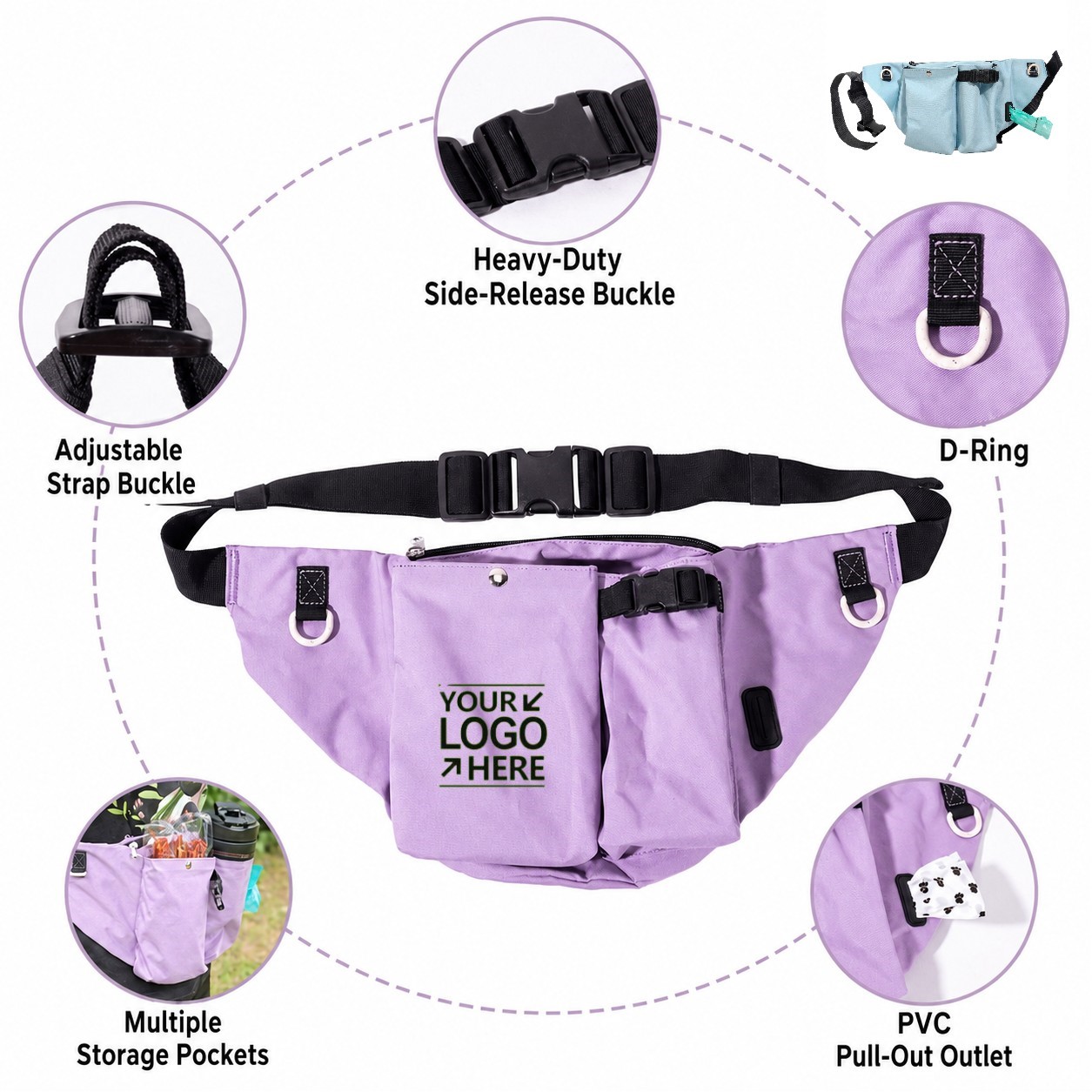 Waterproof Pet Training Treat Waist Bag