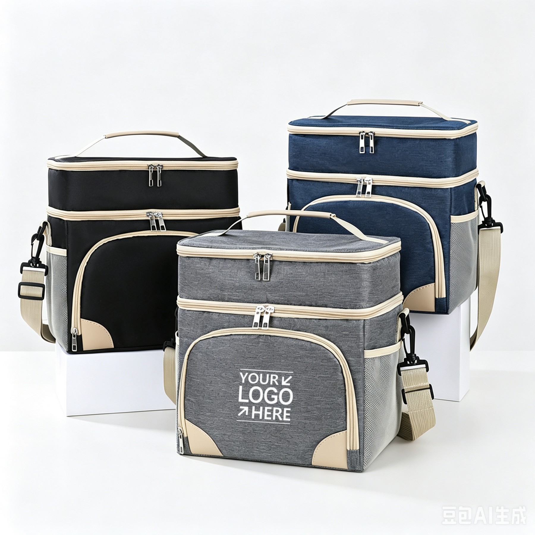 Double Layer Insulated Cooler Bag