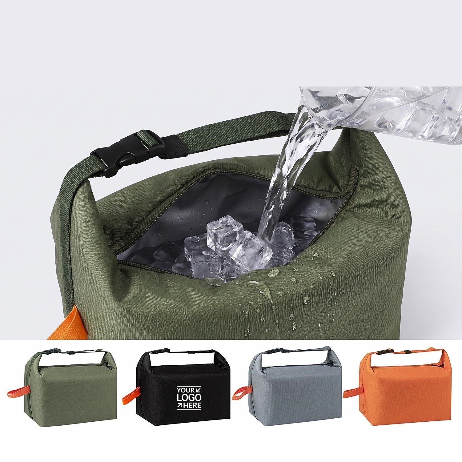 Water-Resistant PEVA Insulated Lunch Bag With Buckle Handle