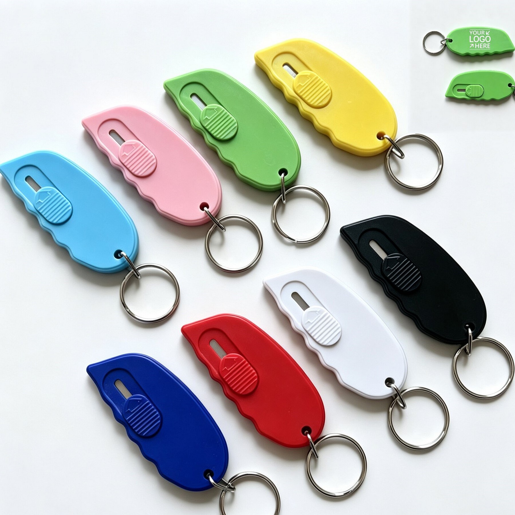 Mini Retractable Utility Knife With Grip Handle Keychain