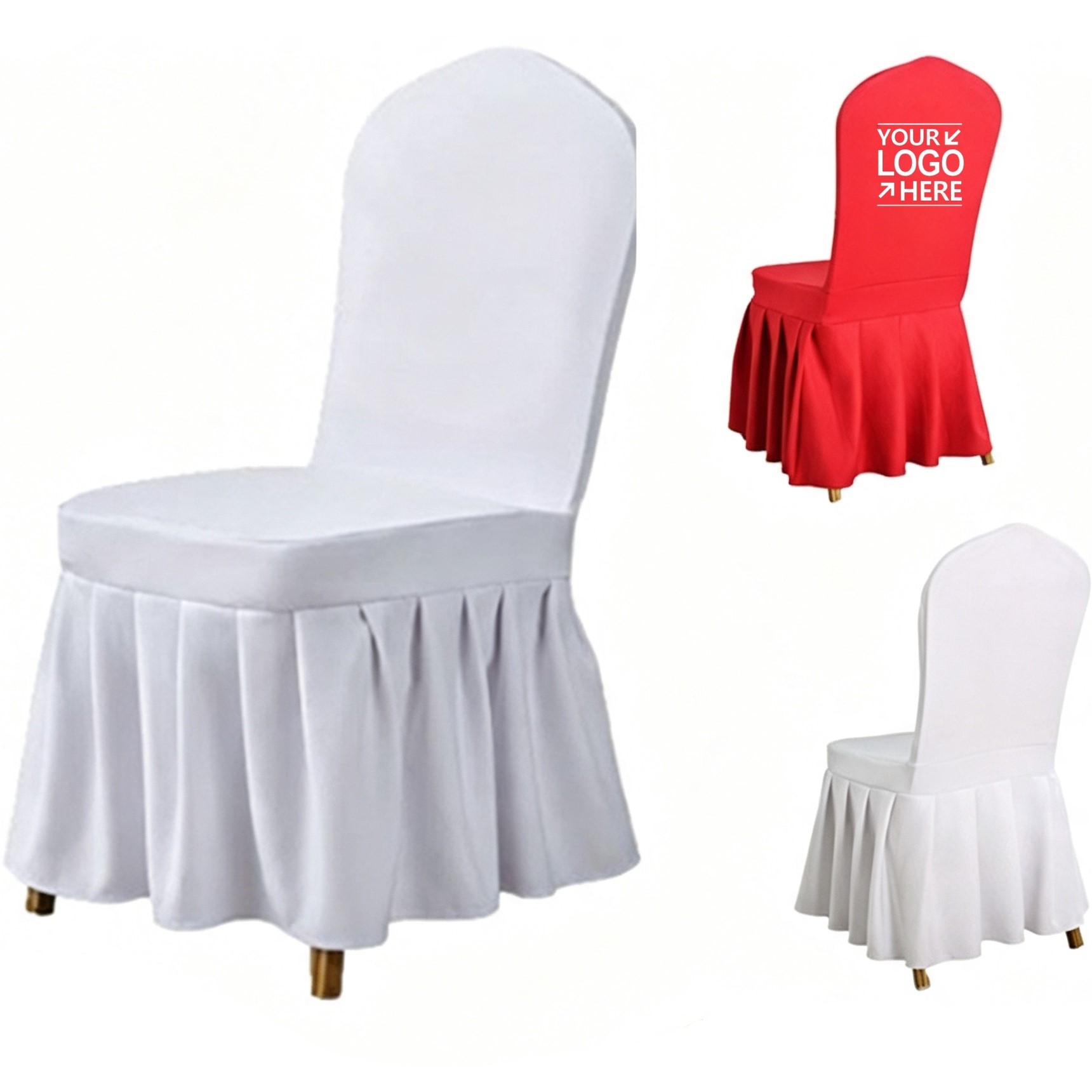 Elastic Pleated Chair Cover