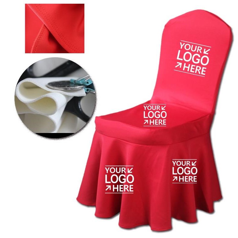 Thick Stretch Chair Cover With Full-Body Logo Print