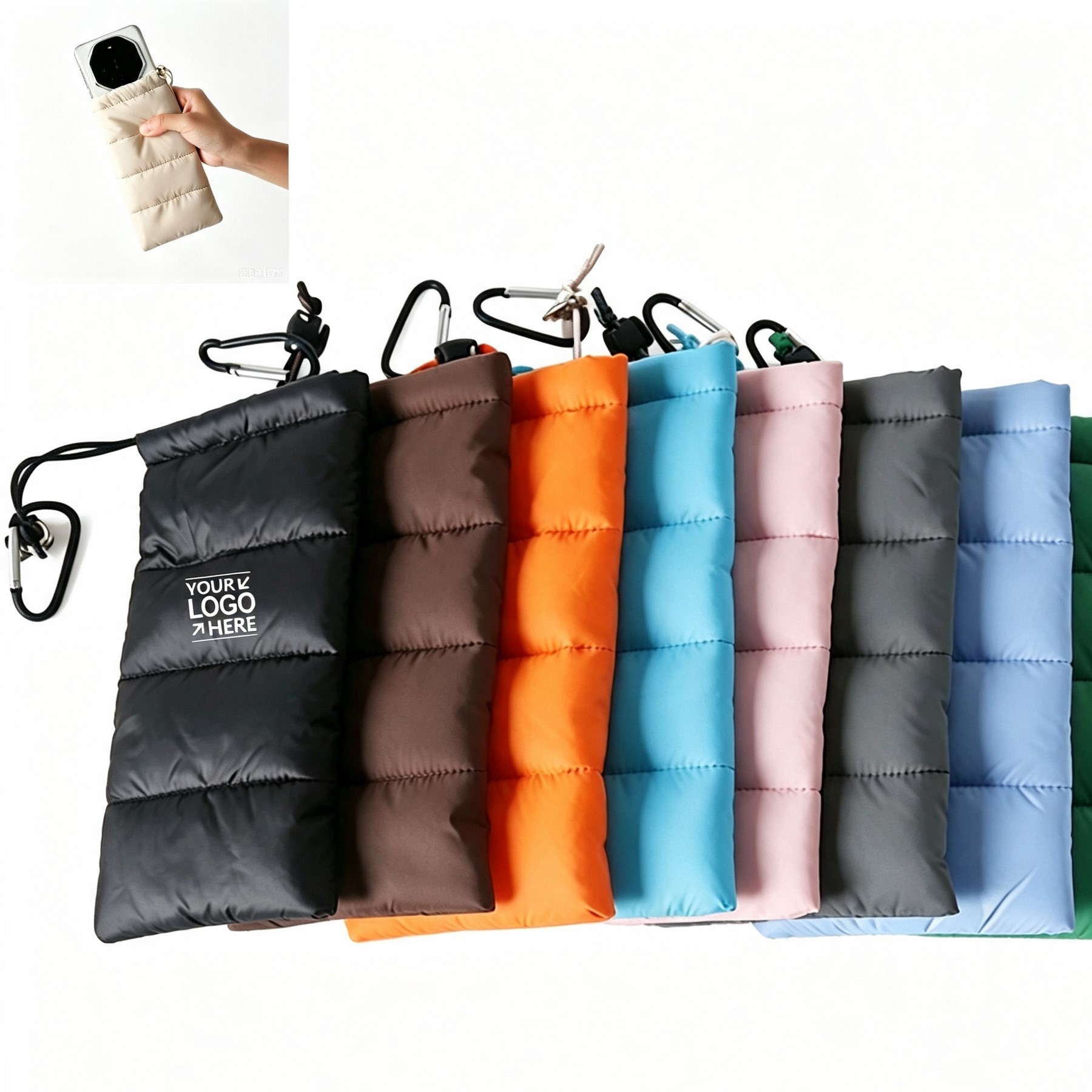 Puffer Phone & Eyewear Carabiner Pouch
