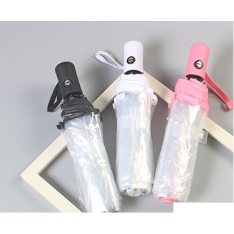 8 Ribs Transparent Automatic Folding Umbrella
