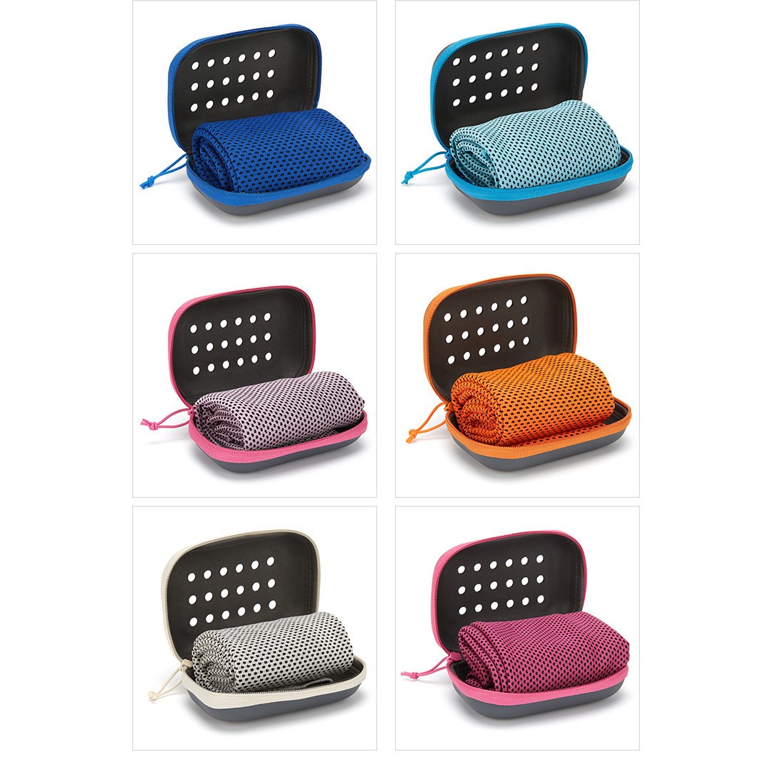 Cooling Exercise Running Fitness Wipe Sweat Towel With EVA Box