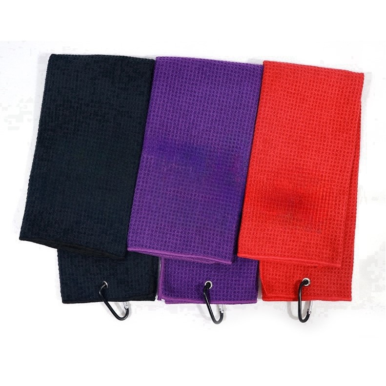 Microfiber Golf Towel With Hook 15.7*15.7
