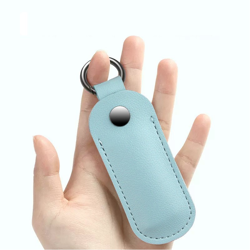 PU Leather U Disk Pouch Key Ring Holder