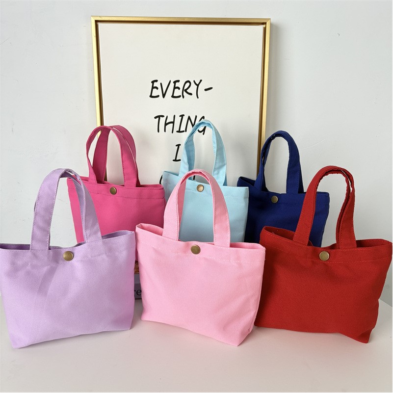 Solid Canvas Lunch Tote Bag