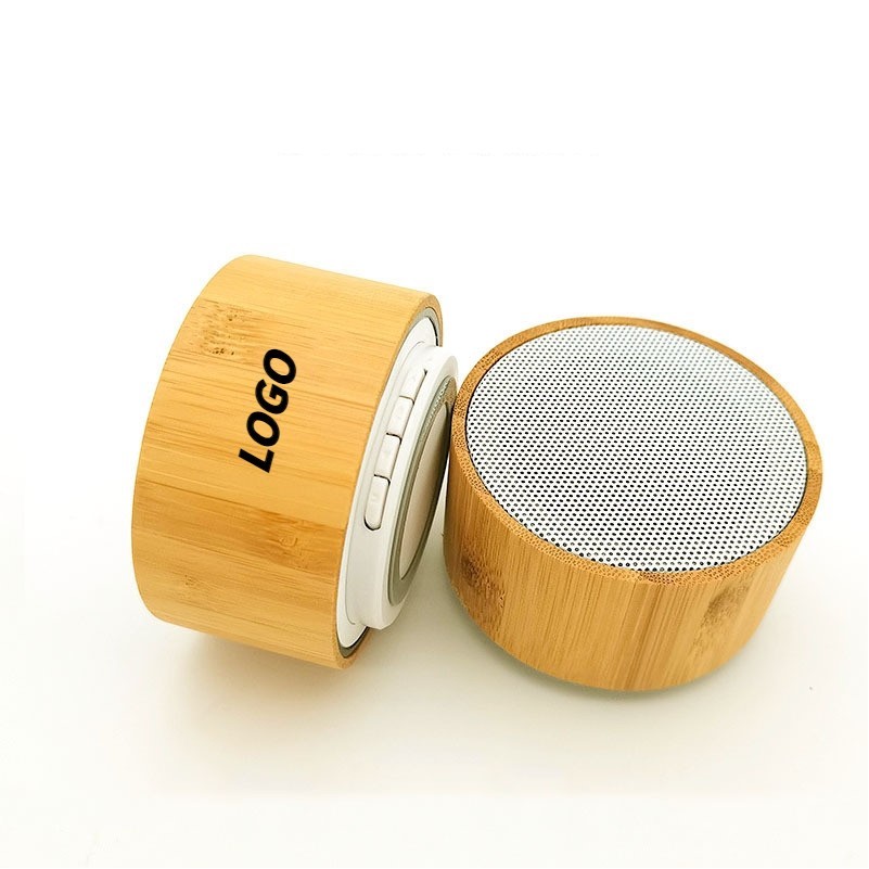 Bamboo Round Bluetooth Speaker