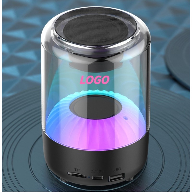 Transparent glazed suspension bluetooth speaker dazzle lights