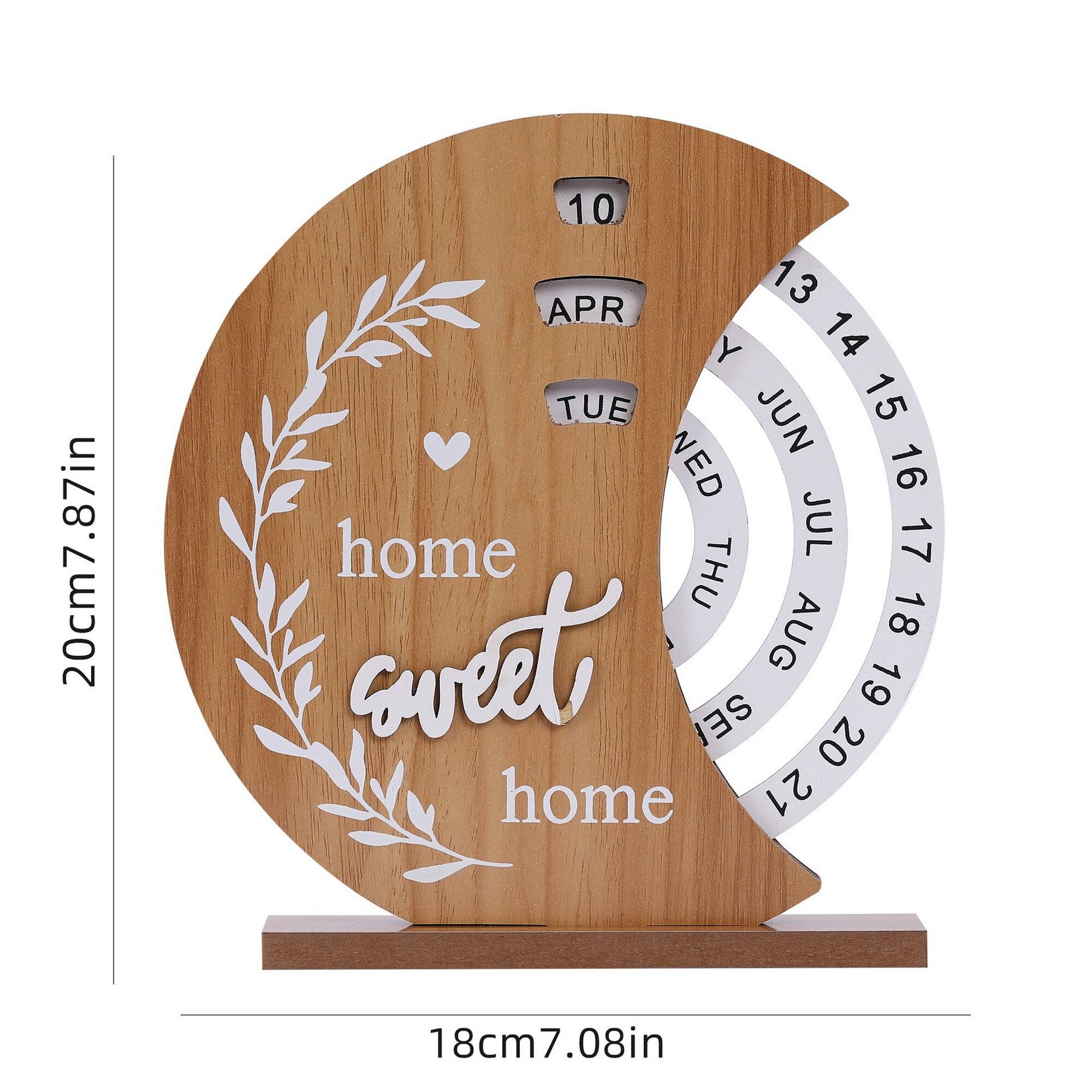 Wooden Round Perpetual Calendar