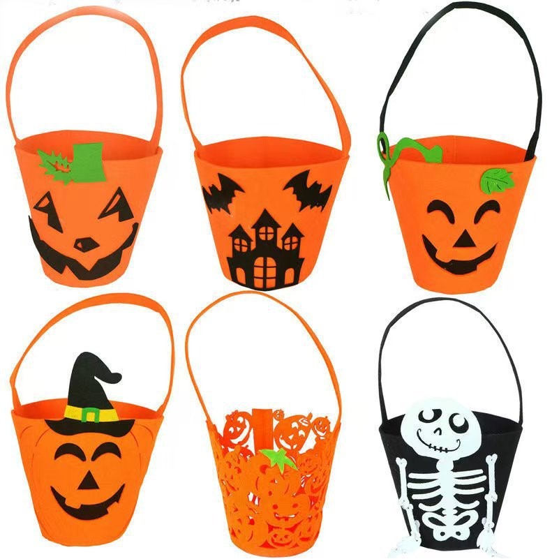 Halloween Trick-or-Treat Pumpkin Candy Bag