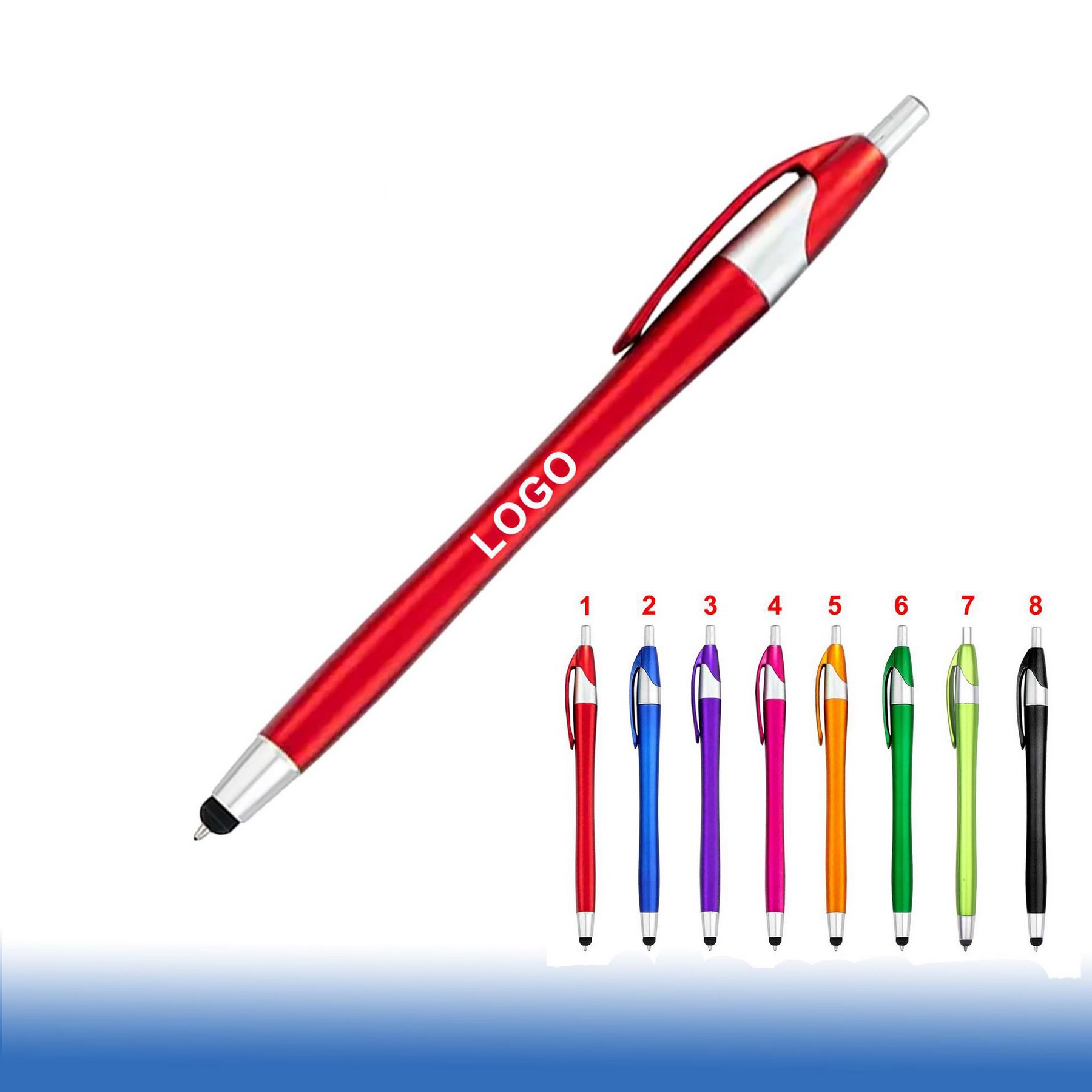 Plastic Stylus Pen with Clip