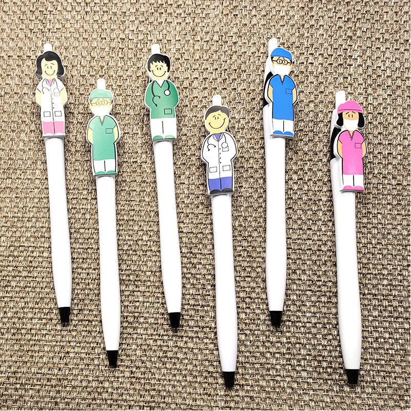 Doctor And Nurse Cartoon Pen Clip Ballpoint Pen