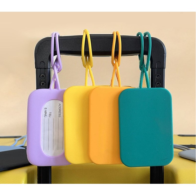 Silicone Luggage Tag With Strap