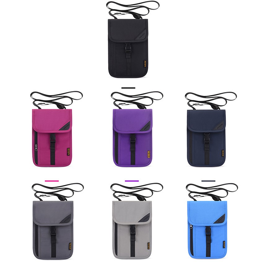 Multifunctional Waterproof Neck Passport Holder with RFID Protection