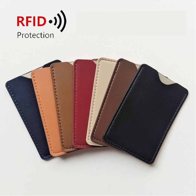 PU Leather RFID Blocking Card Holder Sleeve