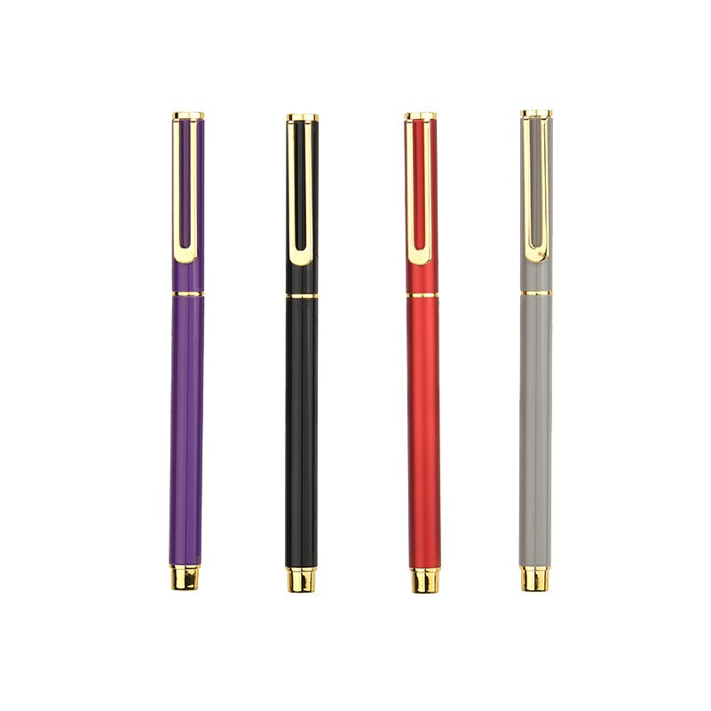 Metal Ballpoint Pen with Hollow Clip