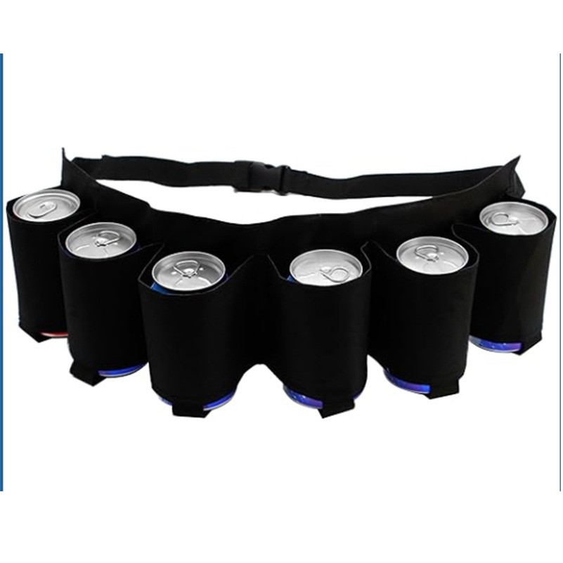 6-Can Beverage Waist Belt Holder