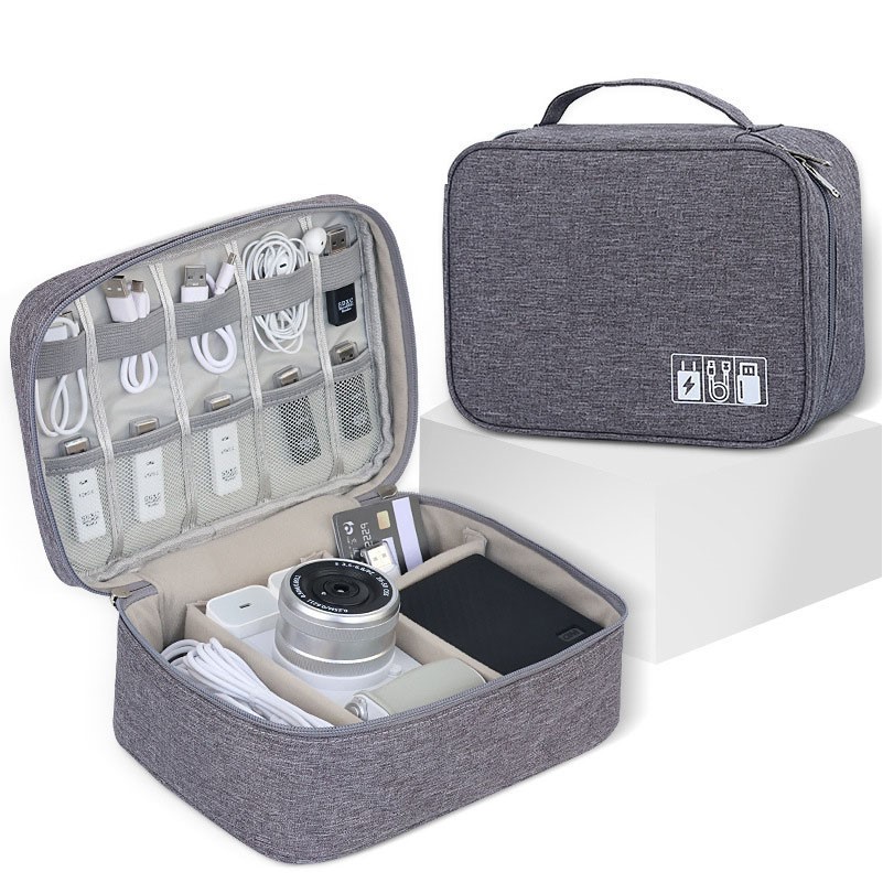 Portable Travel Electronics Organizer Case