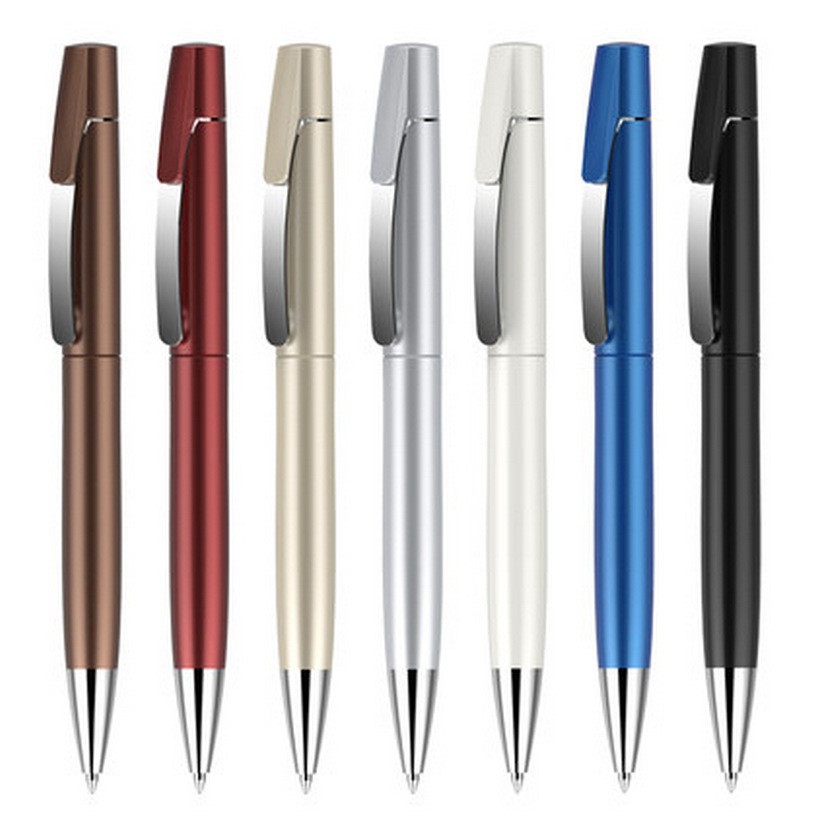Classic Retractable Ballpoint Pen With Metal Clip
