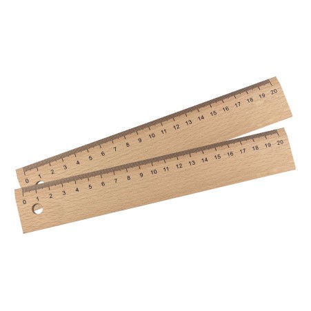 20 cm Beech Wood Ruler