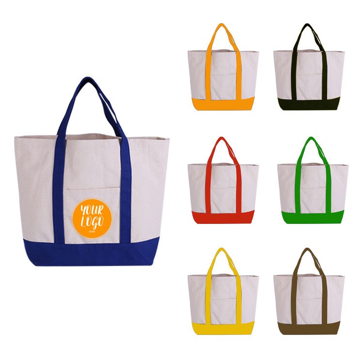 Two Tone Cotton Canvas Bag 15"x4.7"x15" (12oz)