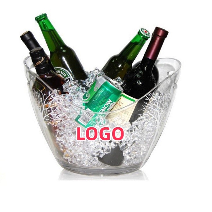 8L One Layer Plastic Ice Bucket w/Custom Logo