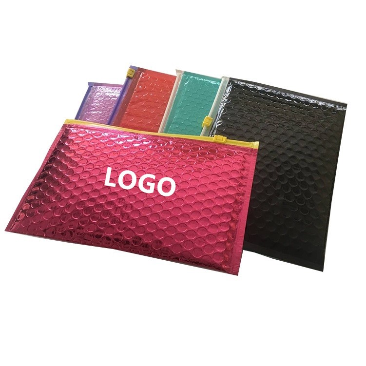 Custom Logo Bubble Courier Pouch w/Zipper