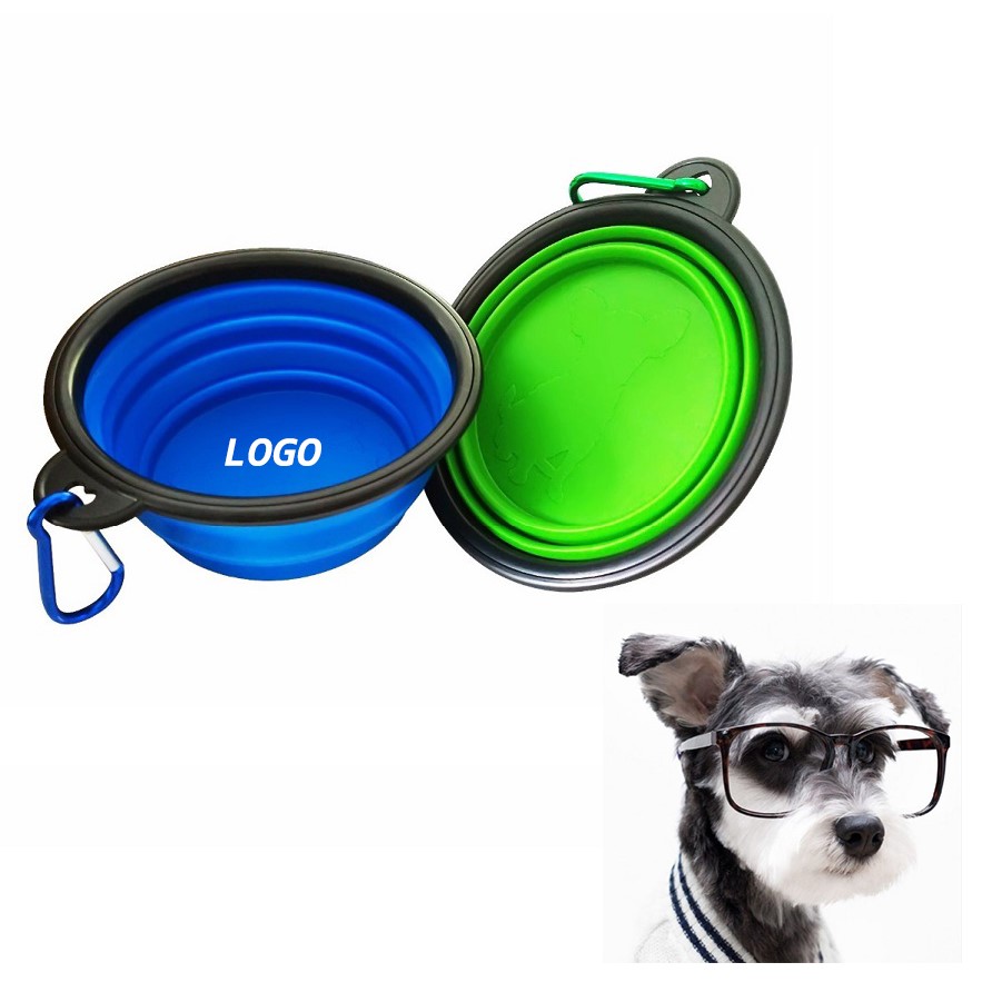 Silicone Collapsible Pet Bowl w/Carabiner