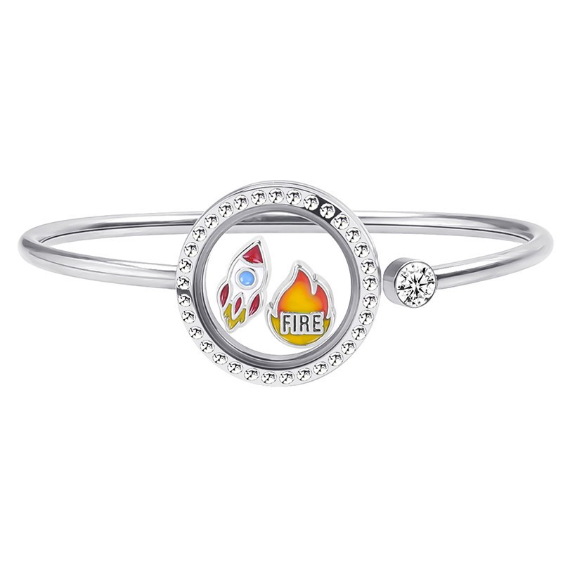 Fashion Advanced Titanium Steel Bangle w/Design