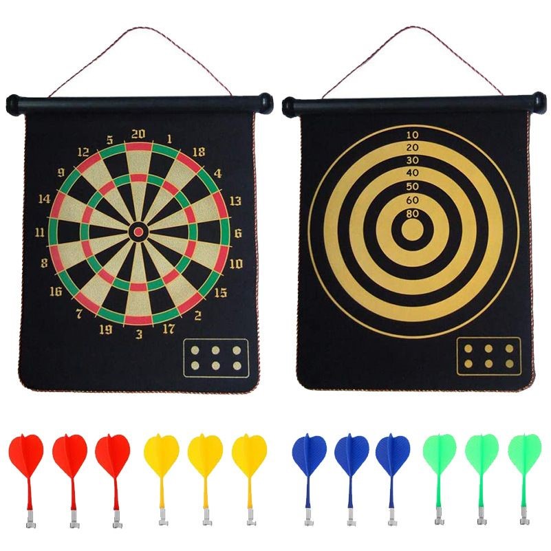 9" Magnetic Dart Board Game w/3 Darts