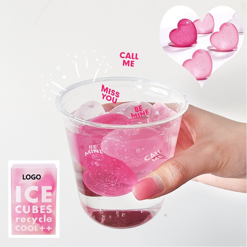 Heart Shaped Reusable Ice Cubes - 15 Piece Set
