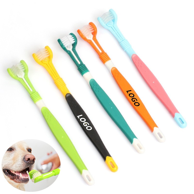 Three-Head Pet Tooth Brush